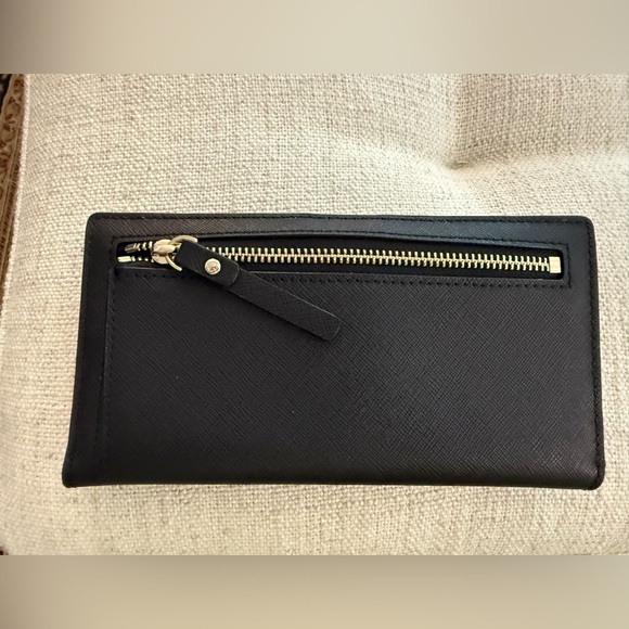 Kate Spade Slim Black Leather Wallet - Picture 2 of 8